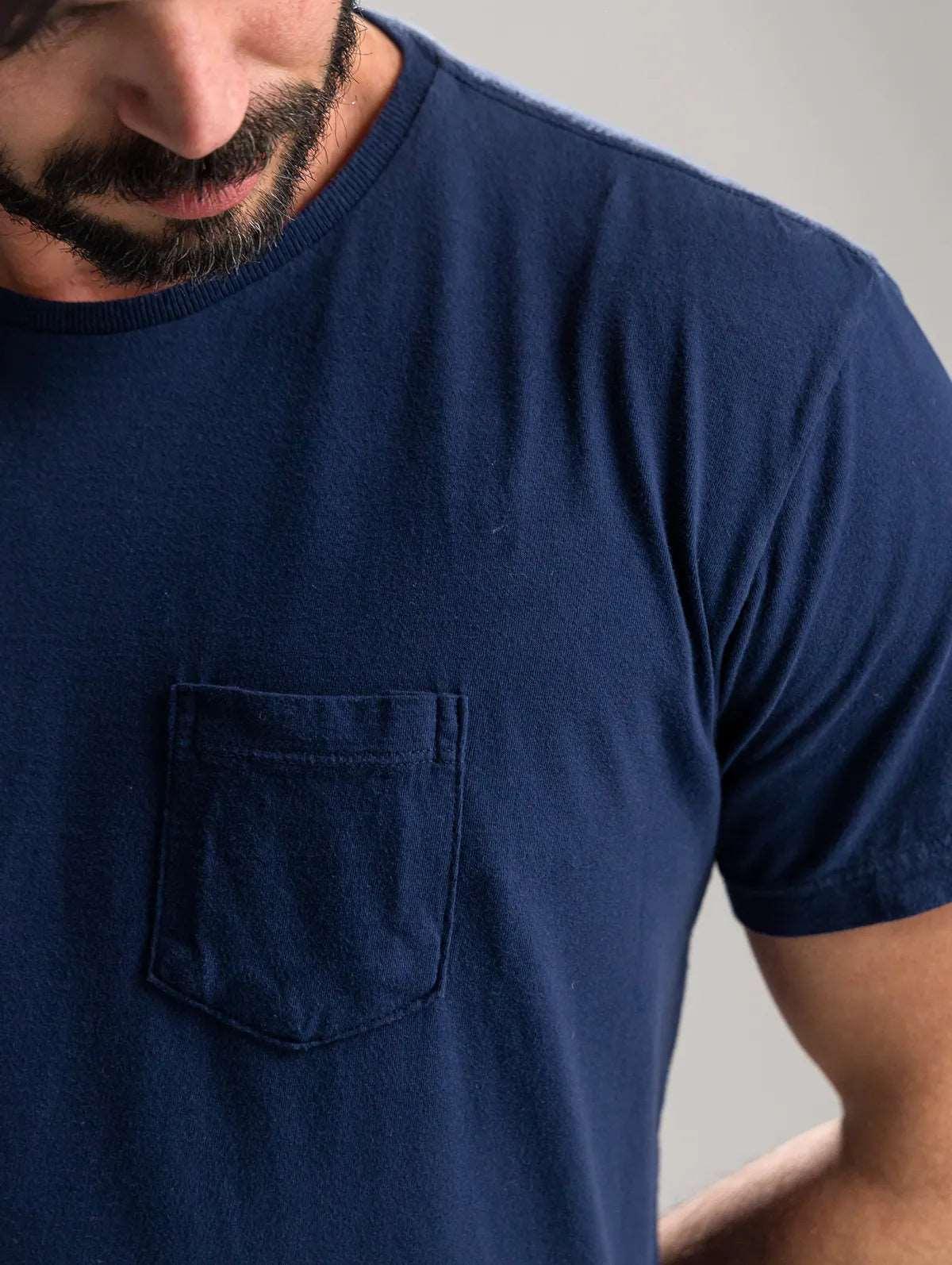 Camiseta Básica Azul Marinho com Bolso Kessler - Kessler
