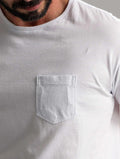 Camiseta Básica Branca com Bolso Kessler - Kessler