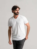 Camiseta Básica Branca Gola V Kessler - Kessler